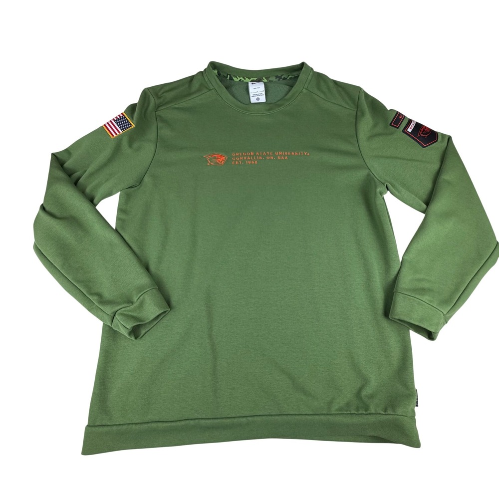 Nike Dri-FIT Oregon State Beavers-Salute to Service Crewneck On Field Men's L